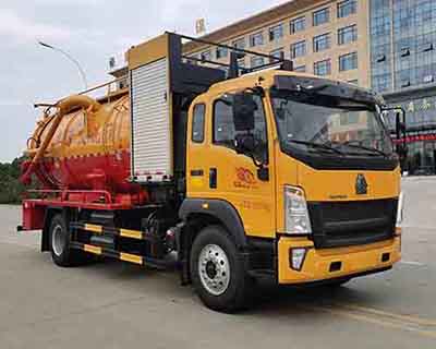 重汽豪沃14立方清洗吸污車